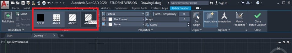 Chọn hoa văn cho lệnh Hatch AutoCAD