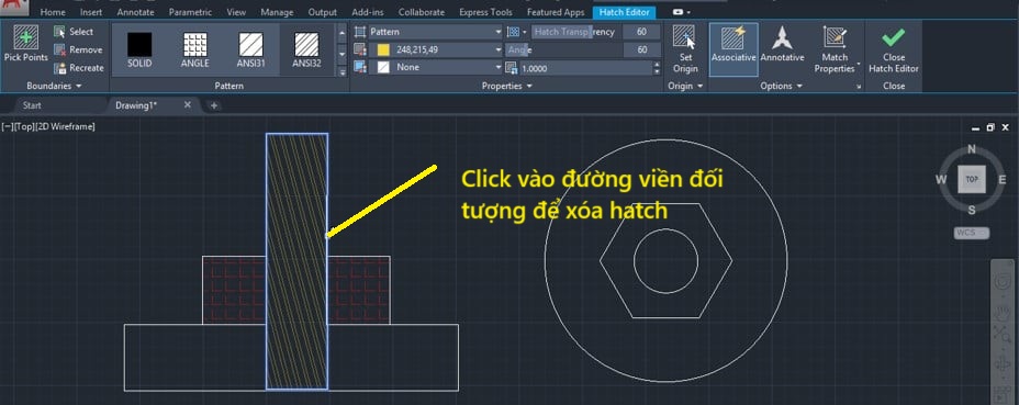 Xóa Hatch CAD
