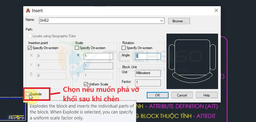 Gọi block trong cad