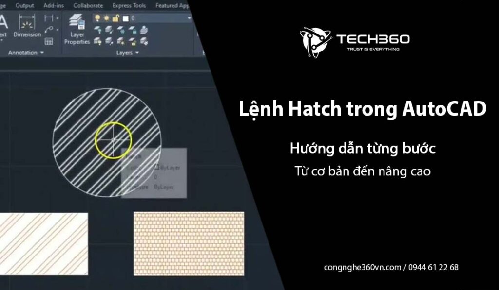 Lệnh Hatch trong CAD