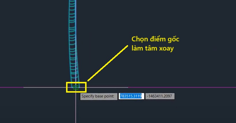 Lệnh Rotate trong AutoCAD
