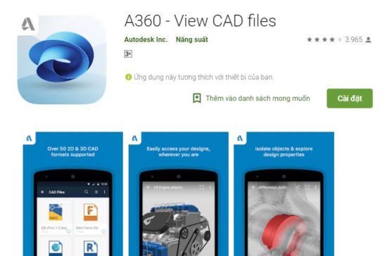 A360 Mobile App: phần mềm đọc AutoCD trên Android và Iphone