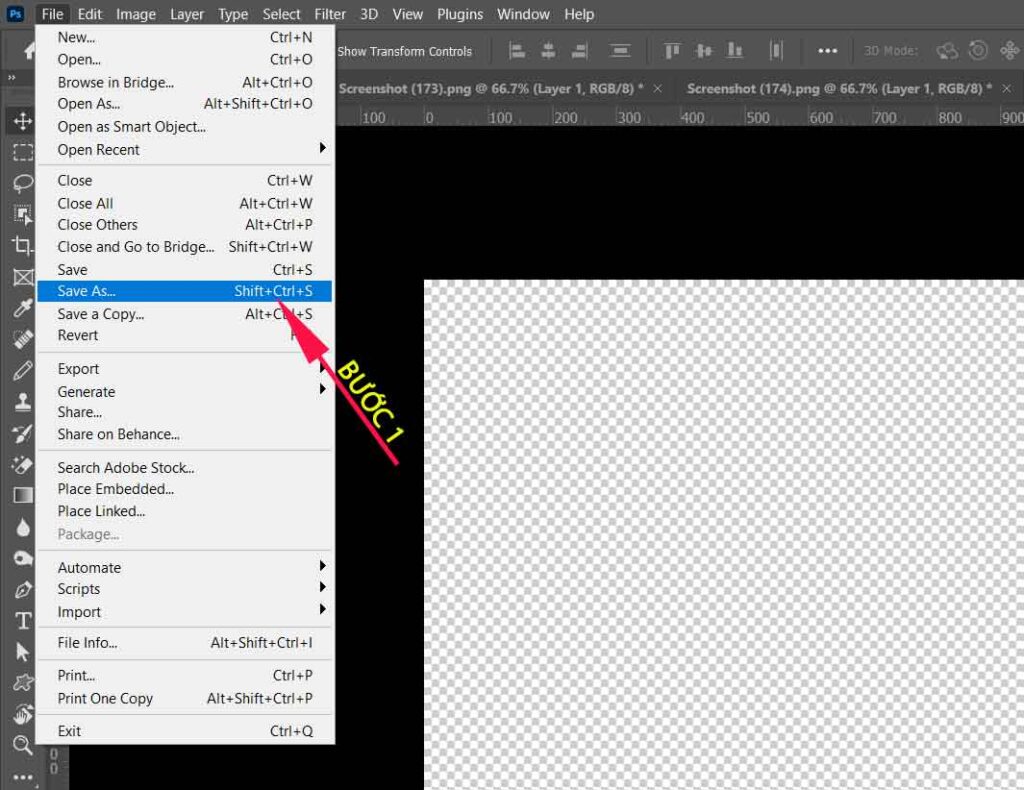 Cách xuất file PNG trong Photoshop