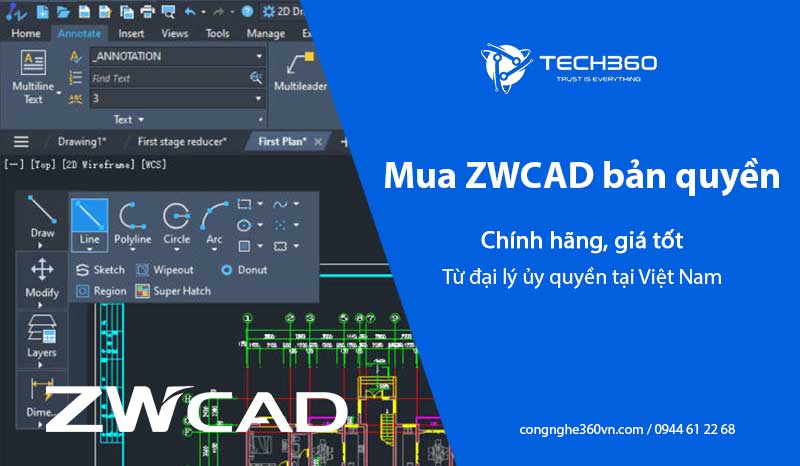 Mua ZWCAD bản quyền chính hãng, giá tốt từ đại lý ủy quyền tại Việt Nam