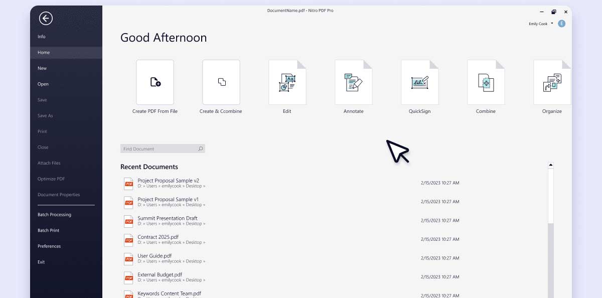 Tính năng chính của Nitro PDF bản quyền