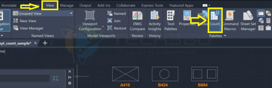 Đếm Block trong AutoCAD với lệnh COUNT