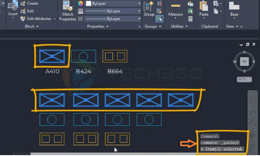 Kết quả sau khi dùng Qselect