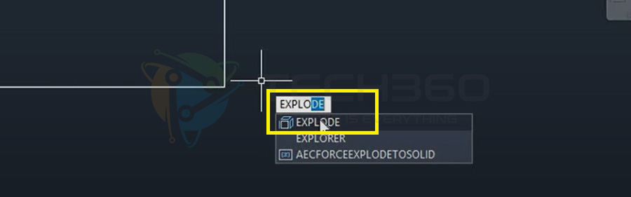 Phá block trong CAD: gọi lệnh Explode