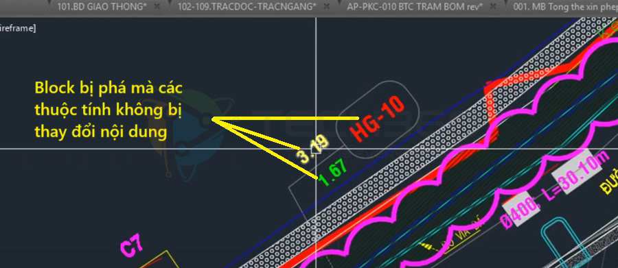 Cách phá block trong CAD: Block bị phá mà không bị mất text
