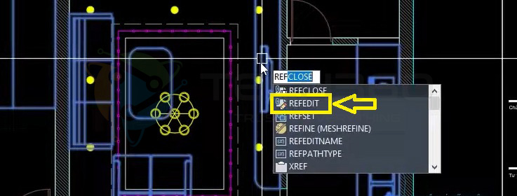 Sửa Block trong CAD với lệnh Refedit