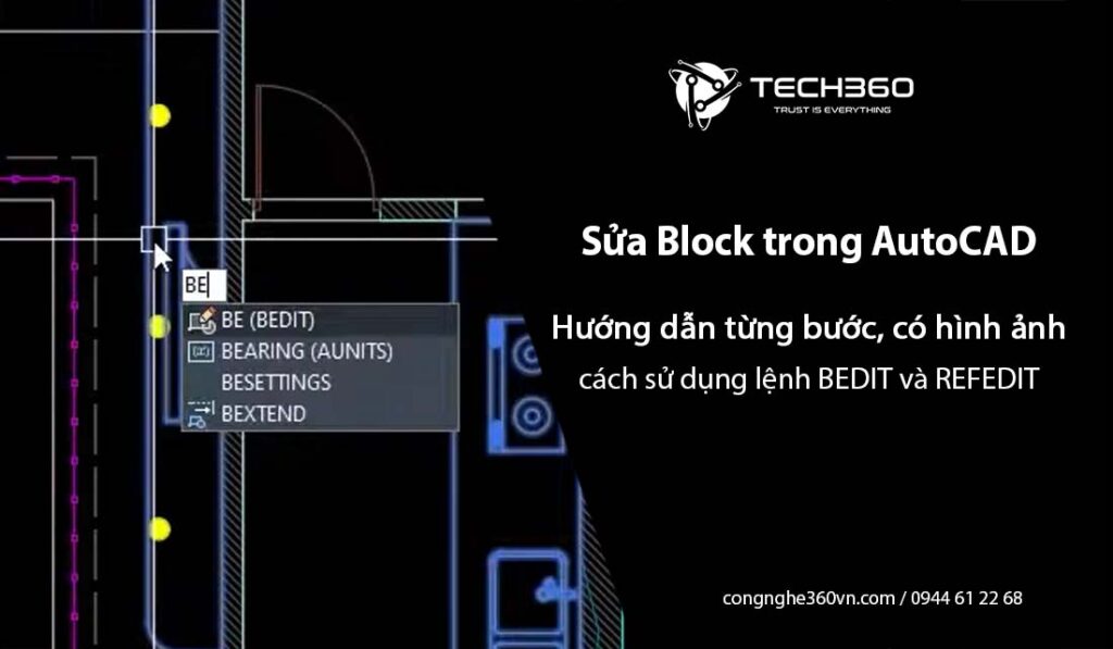 Cách sửa Block trong CAD nhanh nhất, cực dễ hiểu